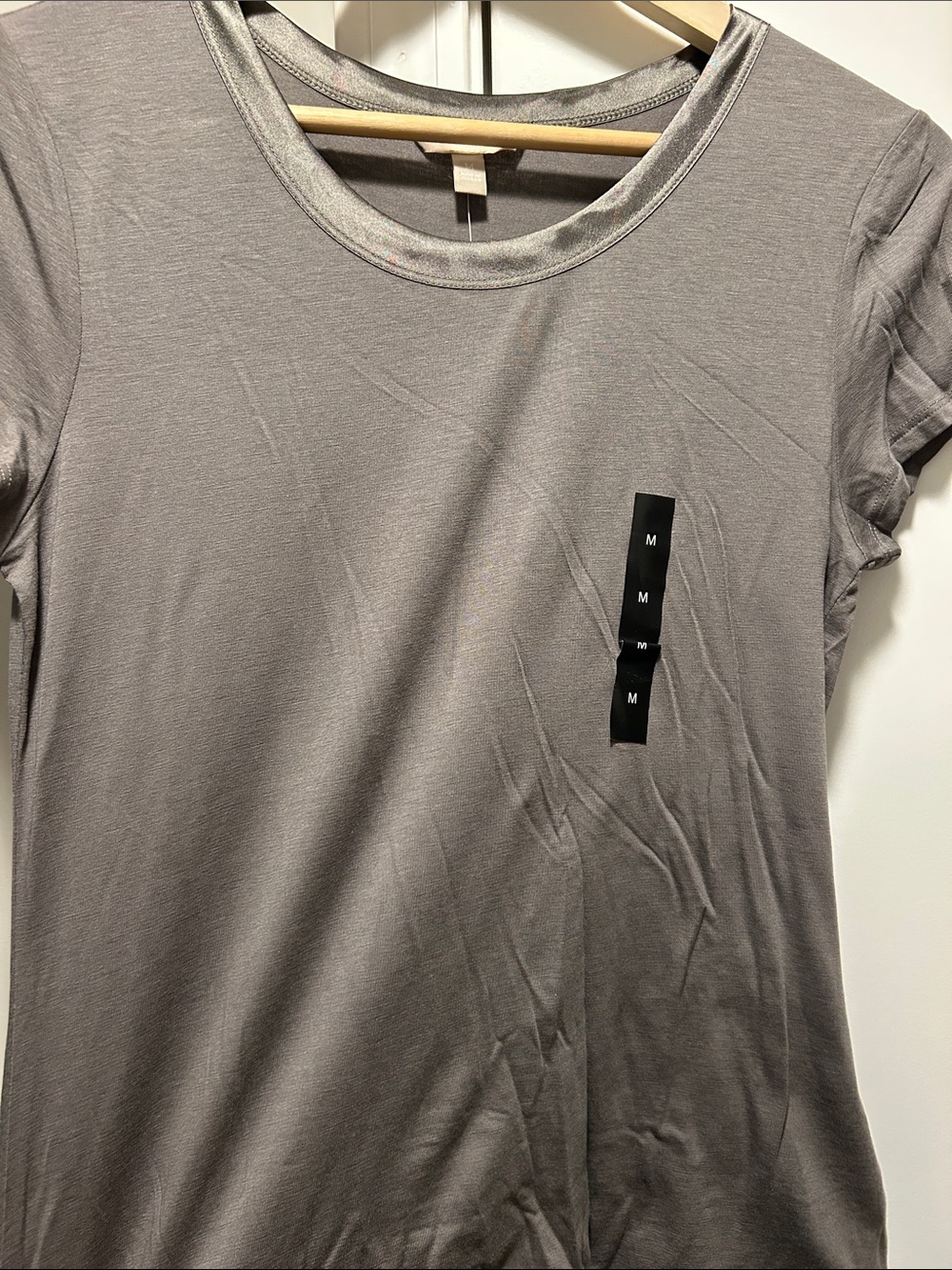 Banana Republic Heather Gray Short-Sleeve Crewneck Tee